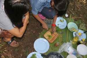 Kochen im Nationalpark in Nordthailand